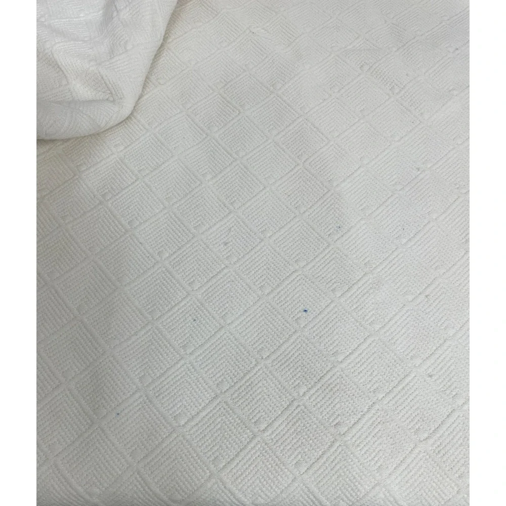 Peacock Alley Quilt Coverlet Bedspread Ivory Cream Egyptian Cotton Twin 95x81